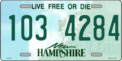 NH license plate 1034284