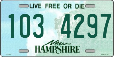 NH license plate 1034297
