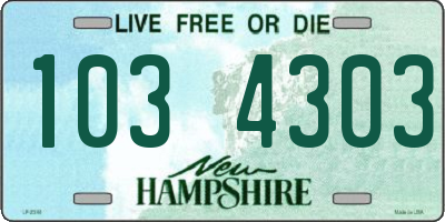 NH license plate 1034303