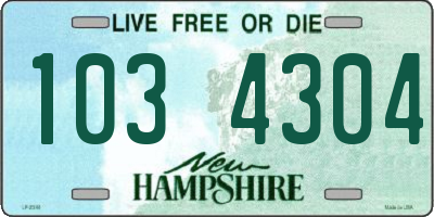 NH license plate 1034304