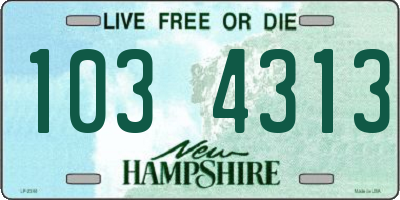 NH license plate 1034313