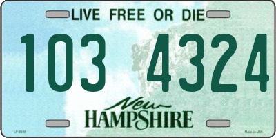 NH license plate 1034324