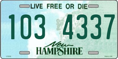 NH license plate 1034337