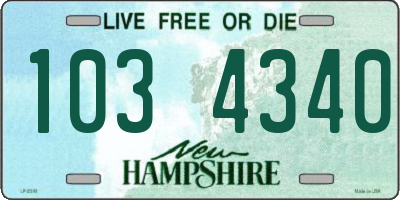 NH license plate 1034340