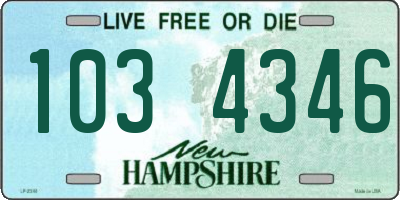 NH license plate 1034346