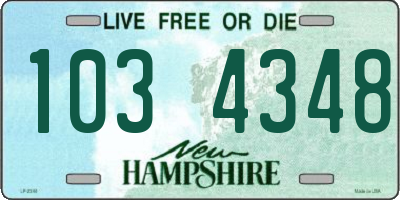 NH license plate 1034348