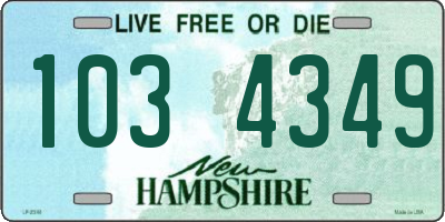 NH license plate 1034349