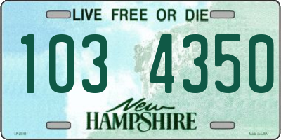 NH license plate 1034350