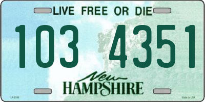 NH license plate 1034351