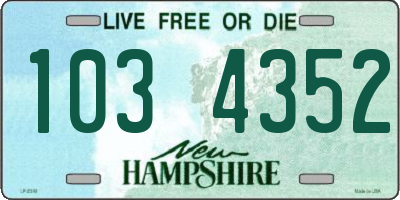 NH license plate 1034352
