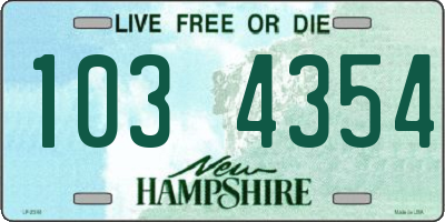 NH license plate 1034354