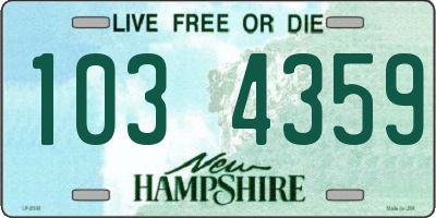 NH license plate 1034359