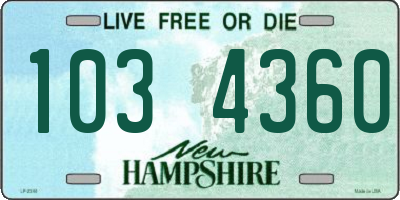 NH license plate 1034360