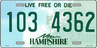 NH license plate 1034362