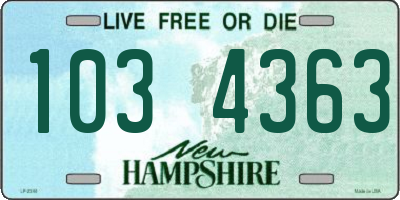 NH license plate 1034363