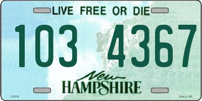NH license plate 1034367