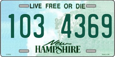 NH license plate 1034369