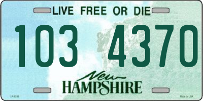 NH license plate 1034370