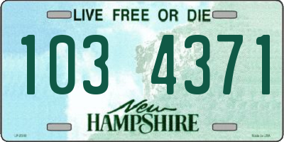 NH license plate 1034371