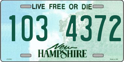 NH license plate 1034372