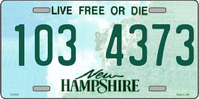 NH license plate 1034373