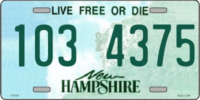 NH license plate 1034375