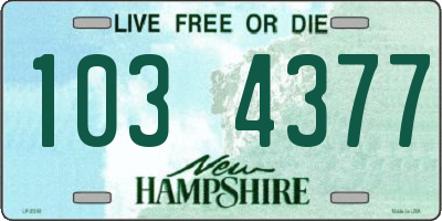 NH license plate 1034377
