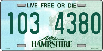 NH license plate 1034380