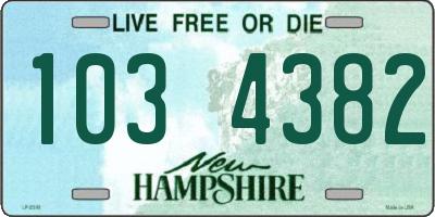 NH license plate 1034382