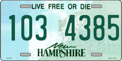 NH license plate 1034385