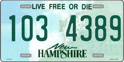 NH license plate 1034389