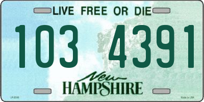 NH license plate 1034391