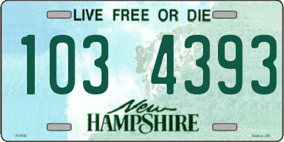 NH license plate 1034393