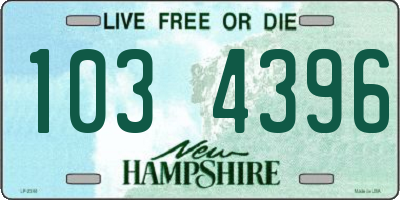 NH license plate 1034396