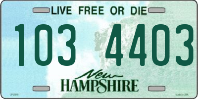 NH license plate 1034403