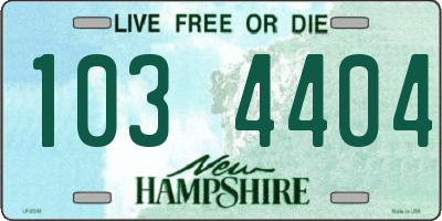 NH license plate 1034404