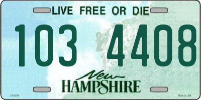 NH license plate 1034408
