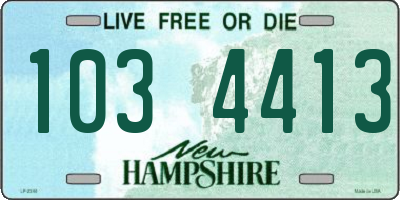 NH license plate 1034413