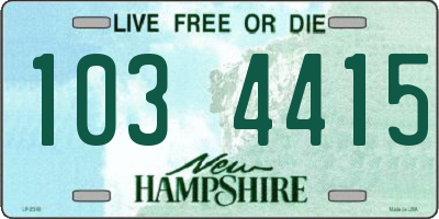 NH license plate 1034415