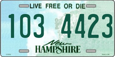 NH license plate 1034423