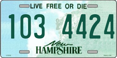 NH license plate 1034424