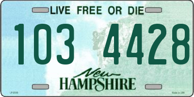NH license plate 1034428