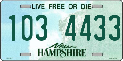NH license plate 1034433