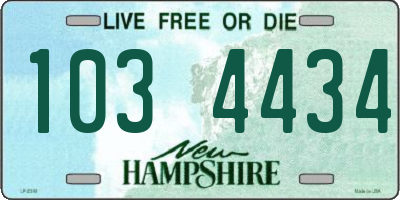 NH license plate 1034434