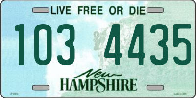 NH license plate 1034435