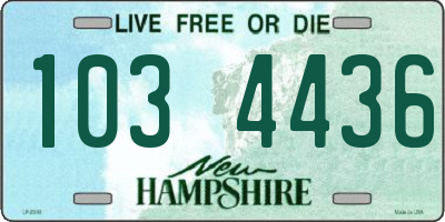 NH license plate 1034436