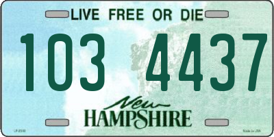 NH license plate 1034437