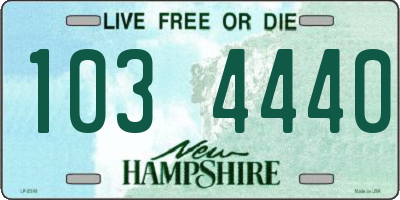 NH license plate 1034440