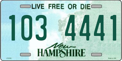 NH license plate 1034441