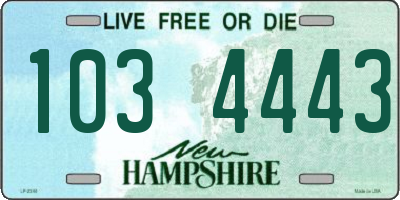 NH license plate 1034443